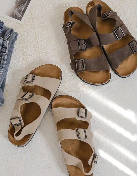 OBIONO Soft Leather Summer Beach Sandals — Obiono