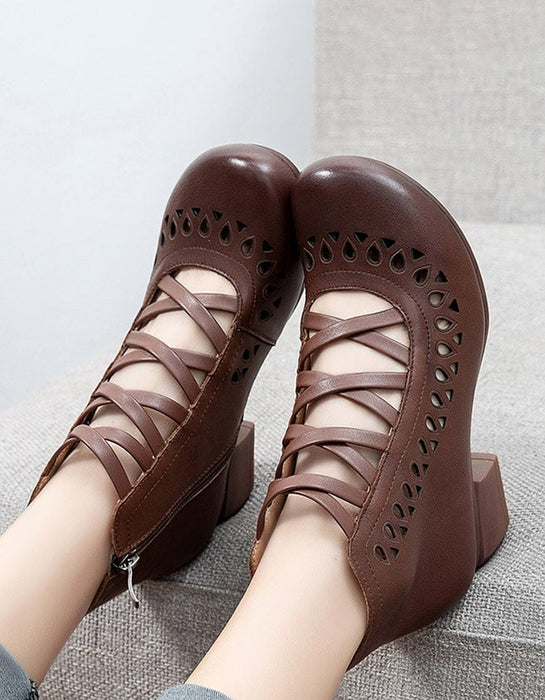 Summer Spring Cross Strap Vintage Chunky Shoes Jan New Trends 2021 83.47