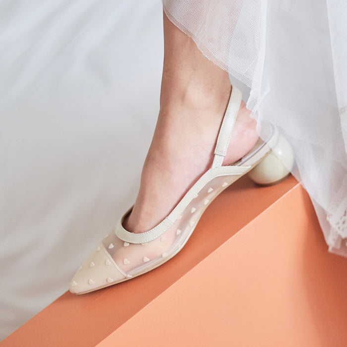 Summer Elegant Net Gauze Toe Wedding Shoes