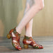 Retro Leather Hollow Summer Vintage Chunky Shoes Feb New 2020 83.60