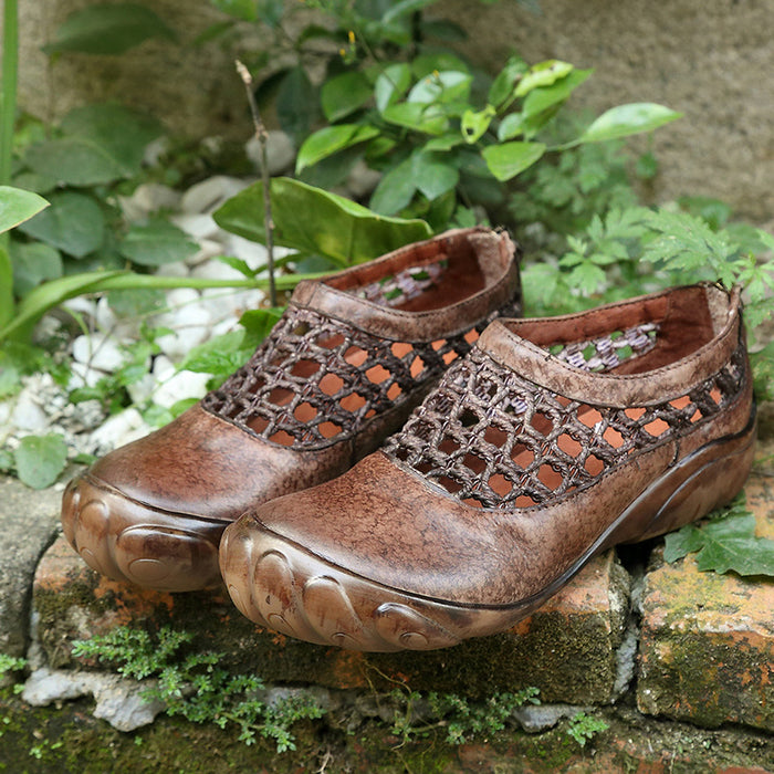 Summer Hollow Handmade Woven Retro Sandals | Gift Shoes