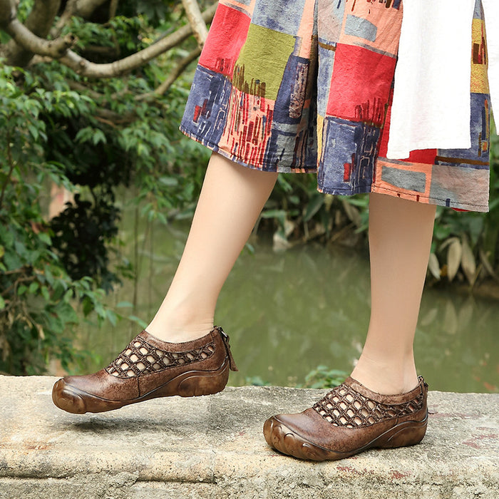 Summer Hollow Handmade Woven Retro Sandals | Gift Shoes