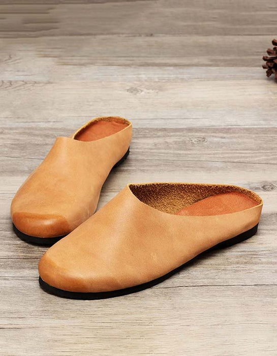Handmade Comfortable Women's Leather Slippers Oct New Arrivals 78.00