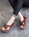 Summer Retro Leather Slip On Platform Sandals Aug New Trends 2020 75.10