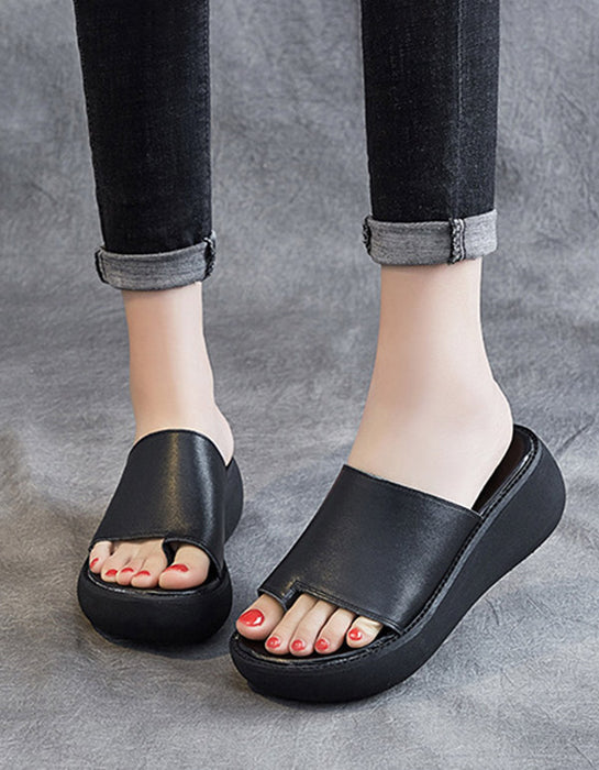 Split-toes Retro Wedge Slippers March New 2020 66.00