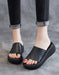 Split-toes Retro Wedge Slippers March New 2020 66.00