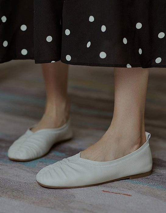 Lightweight Soft Leather Flats | Nurse Shoes