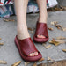 wedge sandals, red slippers, women's slippers
