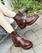 Thick-heeled Comfortable Retro Leather Boots Feb New Trends 2021 78.80