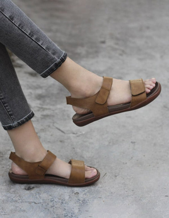 Summer Soft Leather Velcro Sandals March New Trends 2021 66.20