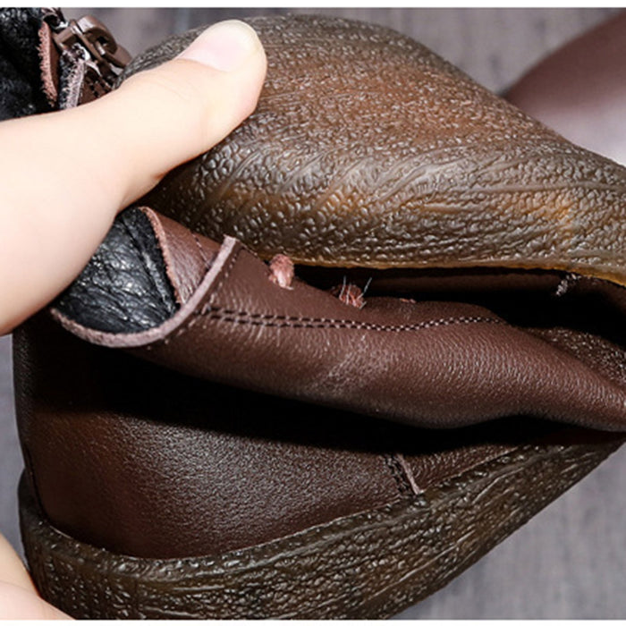Velvet Non-Slip Leather Casual Women Boots 35-41