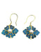 Handmade Vintage Blue Gold-plated Earrings Accessories 29.00