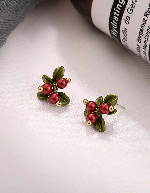 Vintage Cranberry Stud Earrings Accessories 12.90