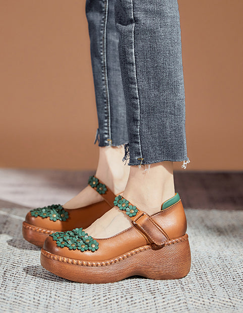 Vintage Flower Ankle Strap Platform Sandals March Shoes Collection 2023 80.50