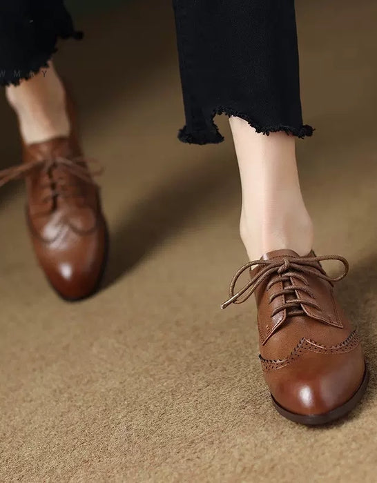 Vintage Green Classic Brogue Oxford Shoes Women Vintage Green Classic Brogue Oxford Shoes Women