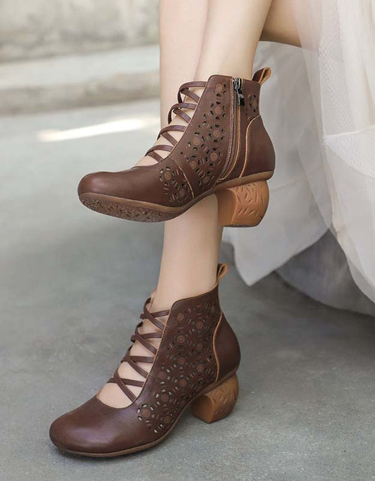 Vintage Handmade Roman Fashion Chunky Boots December New 2019 105.00