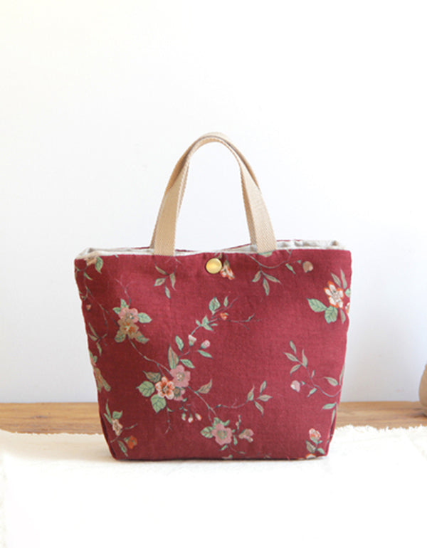 Vintage Floral Mini Canvas Bag — Obiono