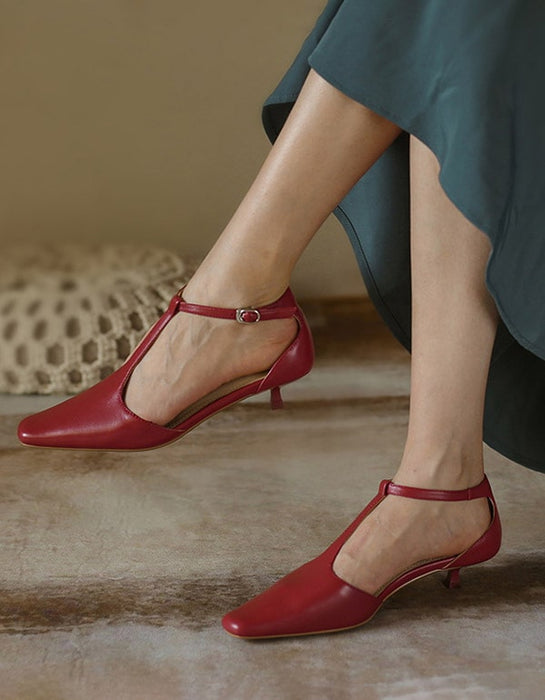 Elegant Vintage Style Kitten Heels Women's Shoes