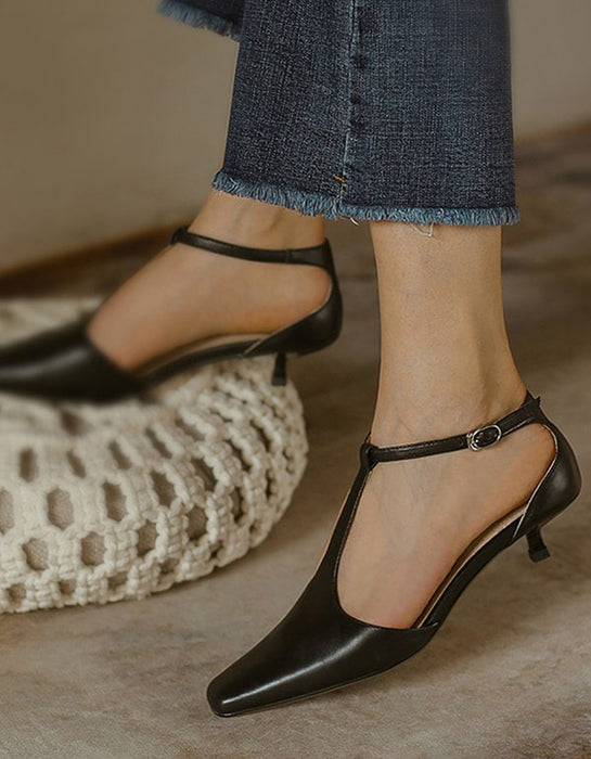 Elegant Vintage Style Kitten Heels Women's Shoes 38 / Red Elegant Vintage Style Kitten Heels Women's Shoes 38 / Red
