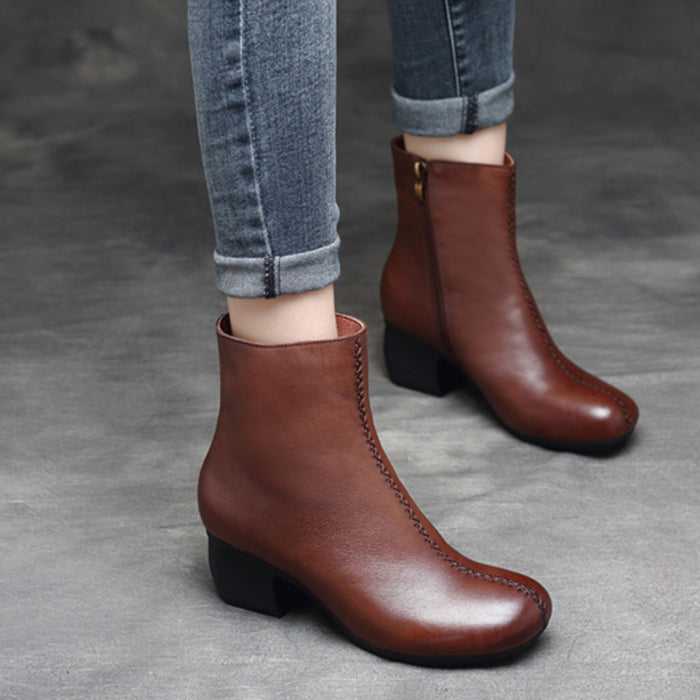 Vintage Heel Ankle Retro Boots | Gift Shoes