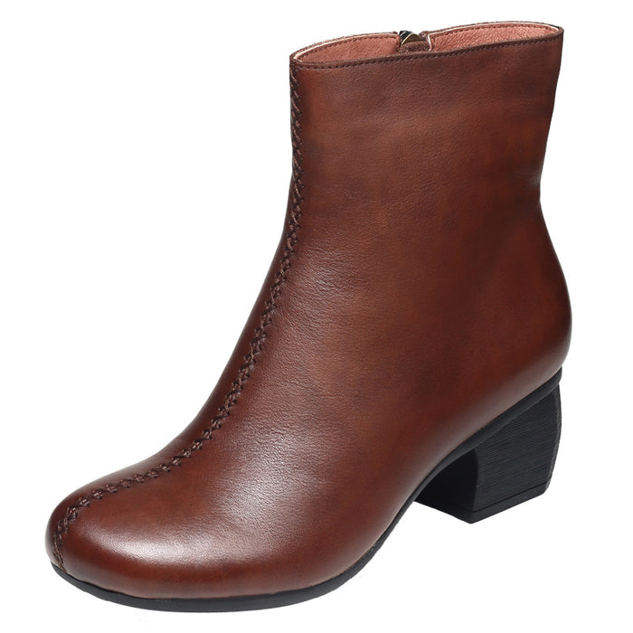 Vintage Heel Ankle Retro Boots | Gift Shoes