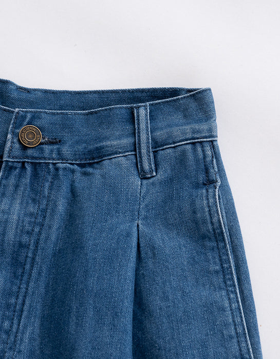 Washed Denim Fashion Vintage Blue Jeans
