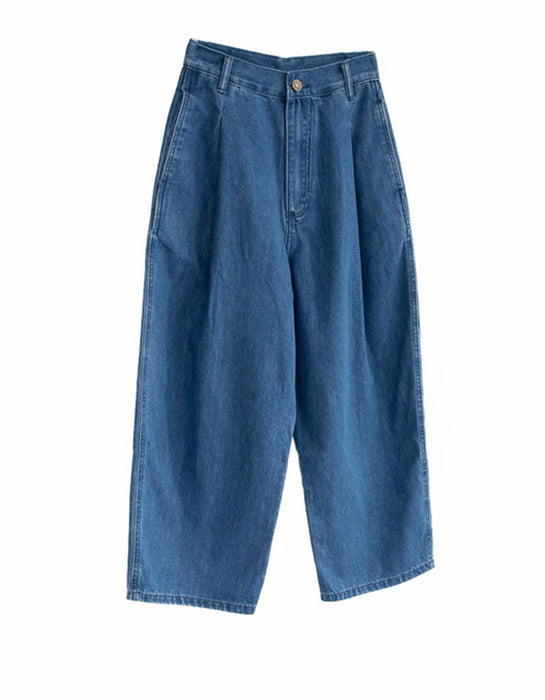 Washed Denim Fashion Vintage Blue Jeans