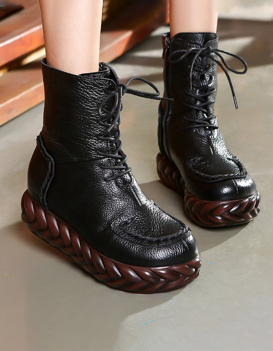 Waterproof Lace-up Retro Platform Boots Nov Shoes Collection 2022 97.00
