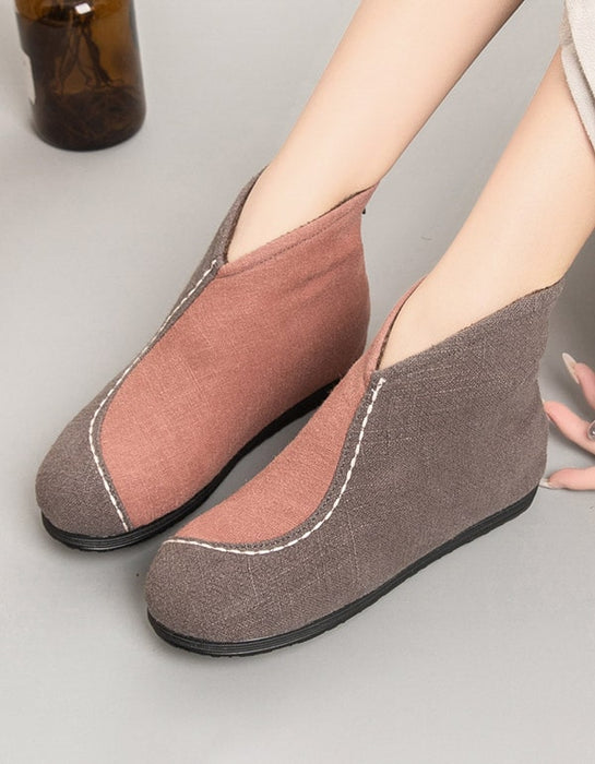 Wear-resistant Soft-soled Ethnic Style Cotton Boots