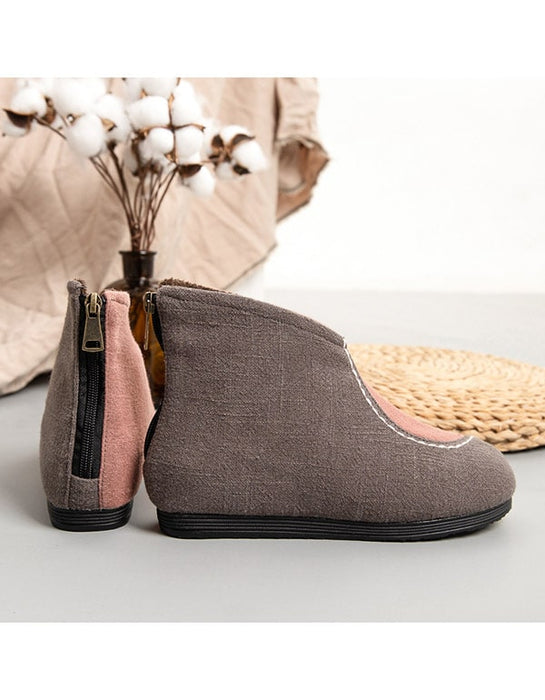 Wear-resistant Soft-soled Ethnic Style Cotton Boots