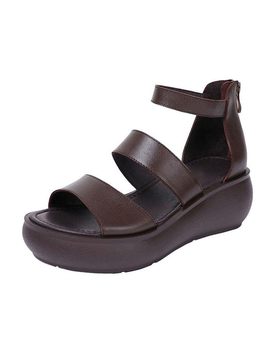 Summer Comfortable Wedge Strap Sandals Black May Shoes Collection 85.00