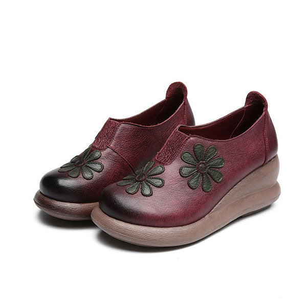 Wedge Handmade Women Retro shoes| Gift Shoes