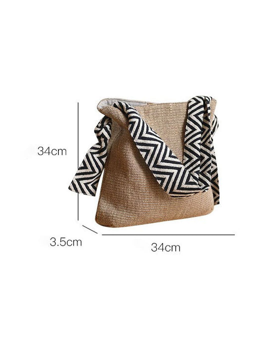 Wide Shoulder Strap Cotton Linen Shoulder Bag Accessories 50.00