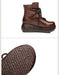 Winter Autumn Front Lace-up Retro Wedge Boots Nov Shoes Collection 2022 88.00