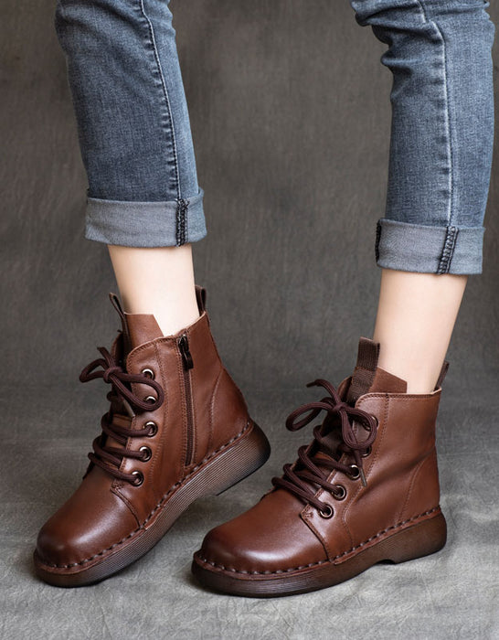 Winter Autumn Retro Leather Ankle Boots Dec Shoes Collection 2022 108.40