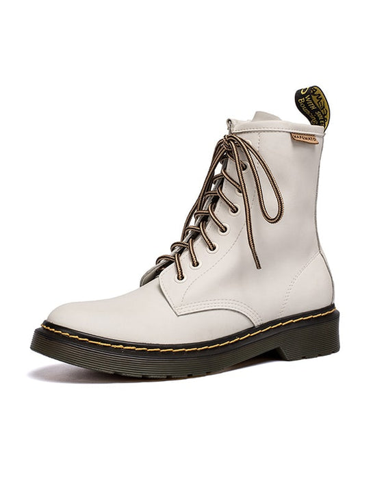 Winter Autumn Smooth Leather Lace Up Dr Marten Boots