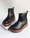 Retro Leather Winter Fur Inside Wedge Boots | Gift Shoes Jan New 2020 82.00