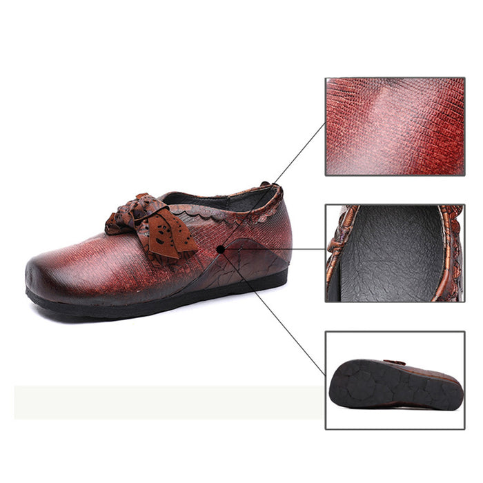Winter Handmade Retro Leather Flat Shoes | Gift Shoes