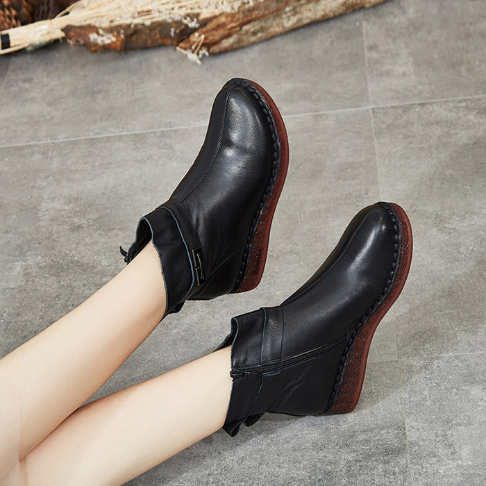 Winter Handmade Retro Leather Short Boots | Gift Shoes December New 2019 95.20