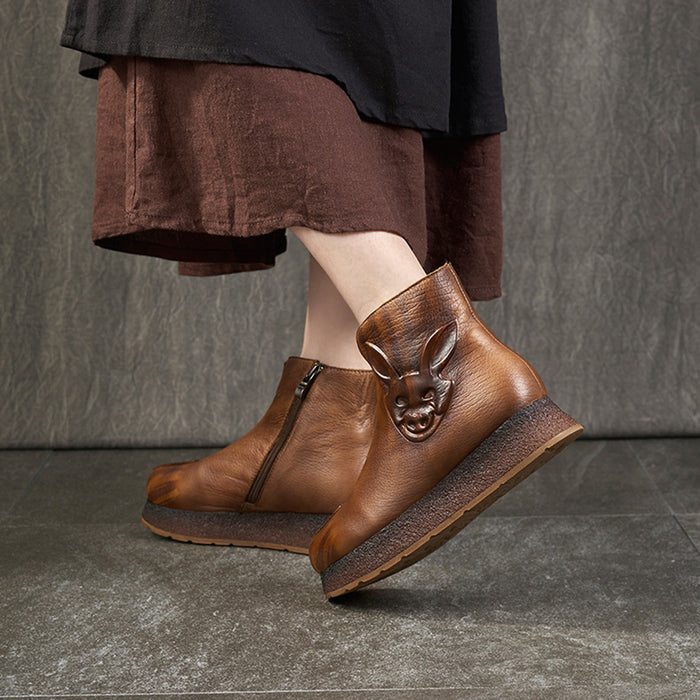 Retro Leather Comfort Retro Women's Winter Boots
