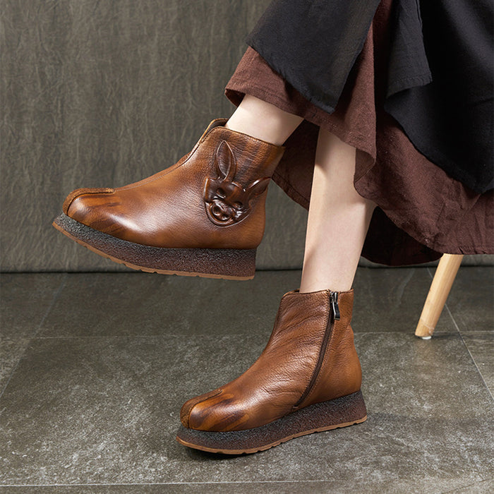 Retro Leather Comfort Retro Women's Winter Boots Obiono Retro Leather Comfort Retro Women's Winter Boots Obiono