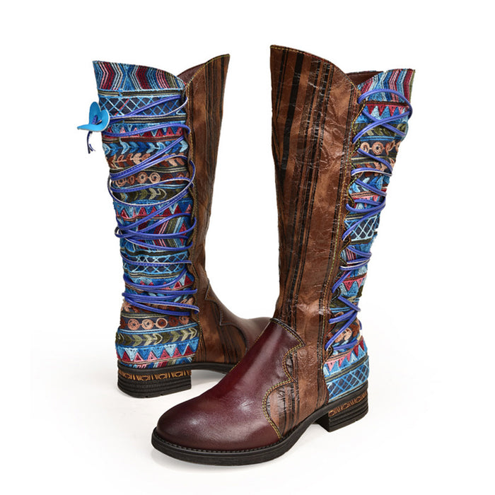 Winter Leather Retro Comfortable Cotton Vintage Women's Boots | Gift Shoes 36-42