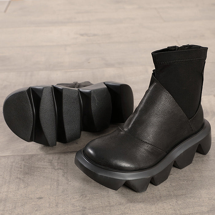 Winter Leather Thick Short Boots | Gift Shoes