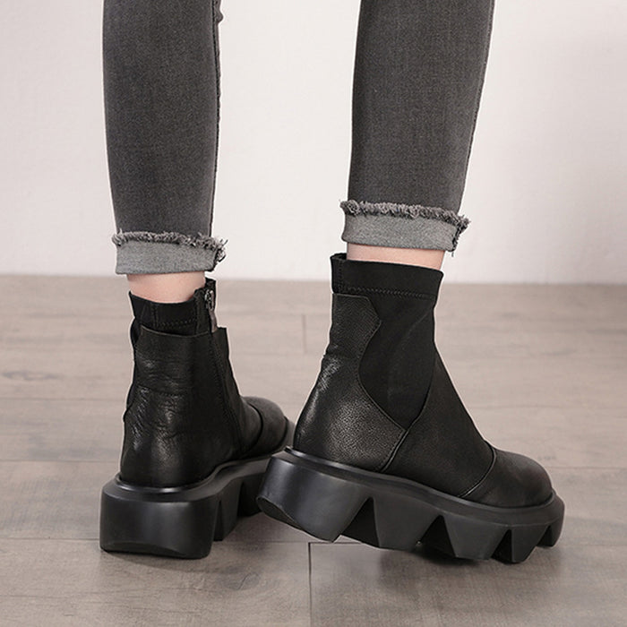 Winter Leather Thick Short Boots | Gift Shoes
