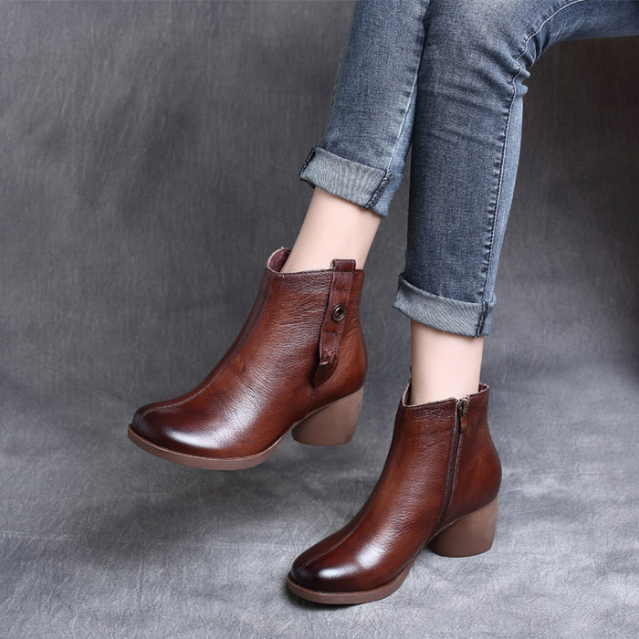 Winter Retro Comfortable Chunky Boots | Gift Shoes Jan New 2020 89.00