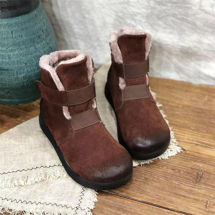 Winter Warm Leather Women's Short Boots | Gift Shoes