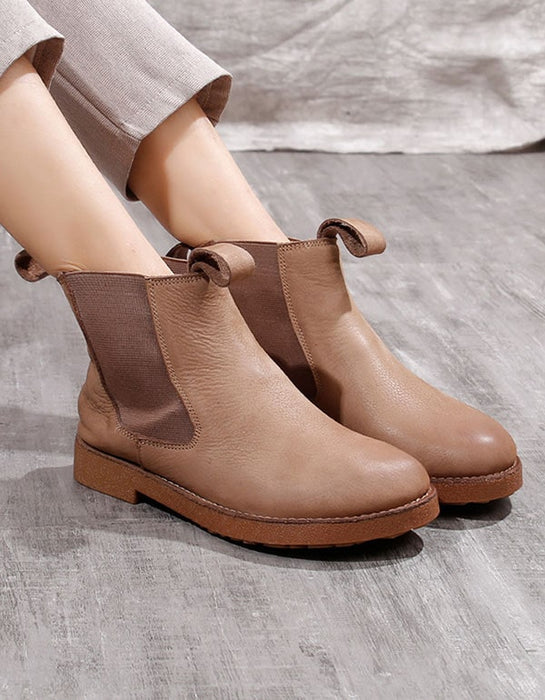 Women Soft Leather Retro Chelsea Boots Sep Shoes Collection 2021 73.50
