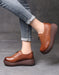 Women's Retro Leather Waterproof Wedge Shoes May Shoes Collection 78.00