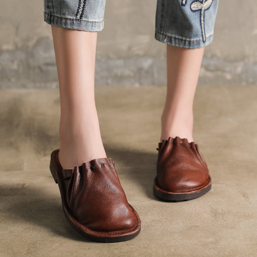 Women Round Head Retro Casual Slippers |Gift Shoes November New 2019 64.35