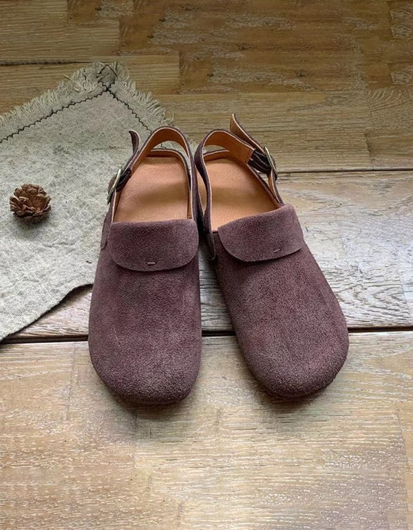 Women's Comfy Retro Slingback Flat Shoes — Obiono